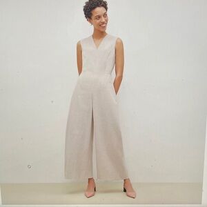 Demi Jumpsuit Crosshatch Dove MM Lafleur